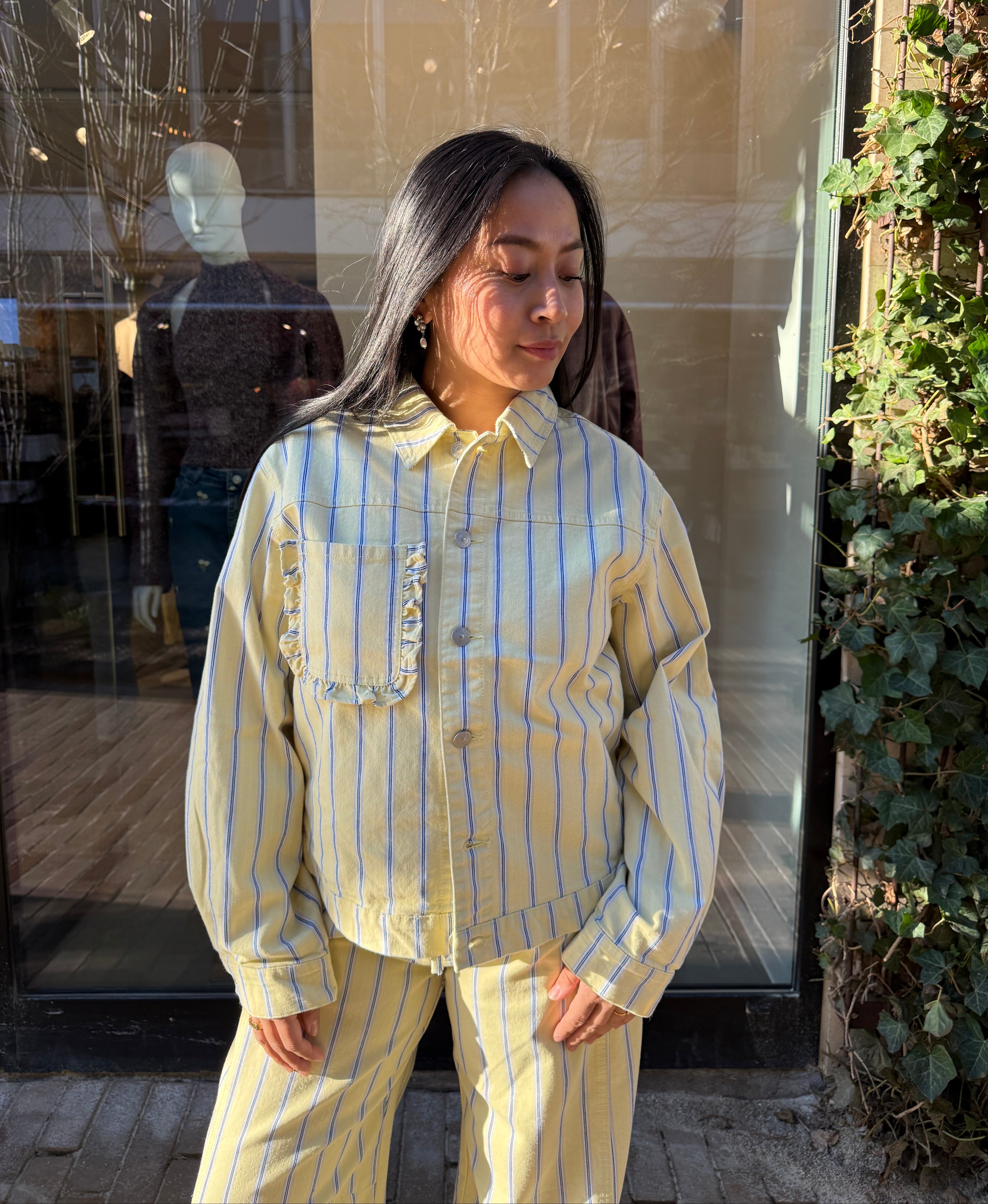 PCBILLO Denim Shirt - French Vanilla