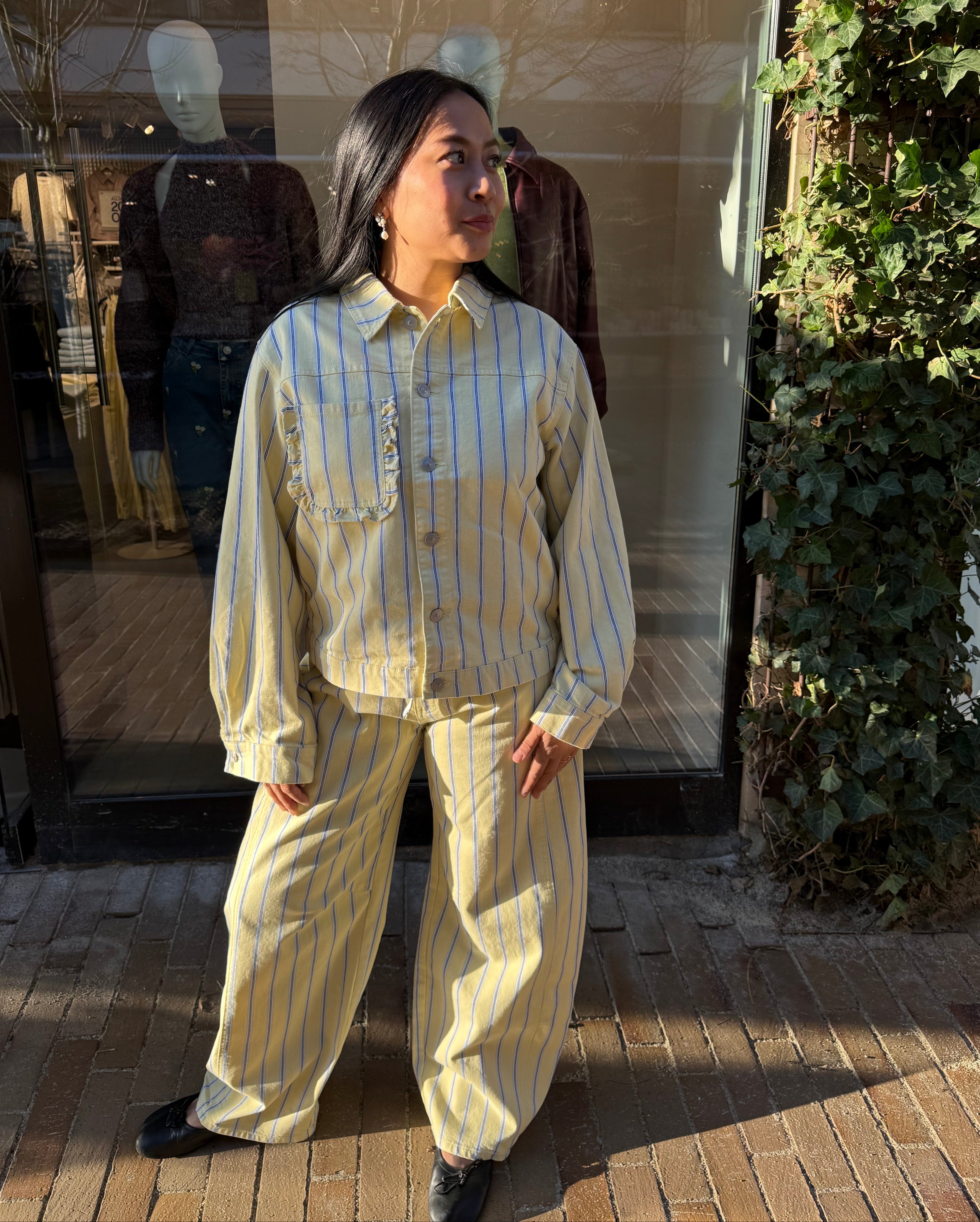 PCBILLO Denim Shirt - French Vanilla