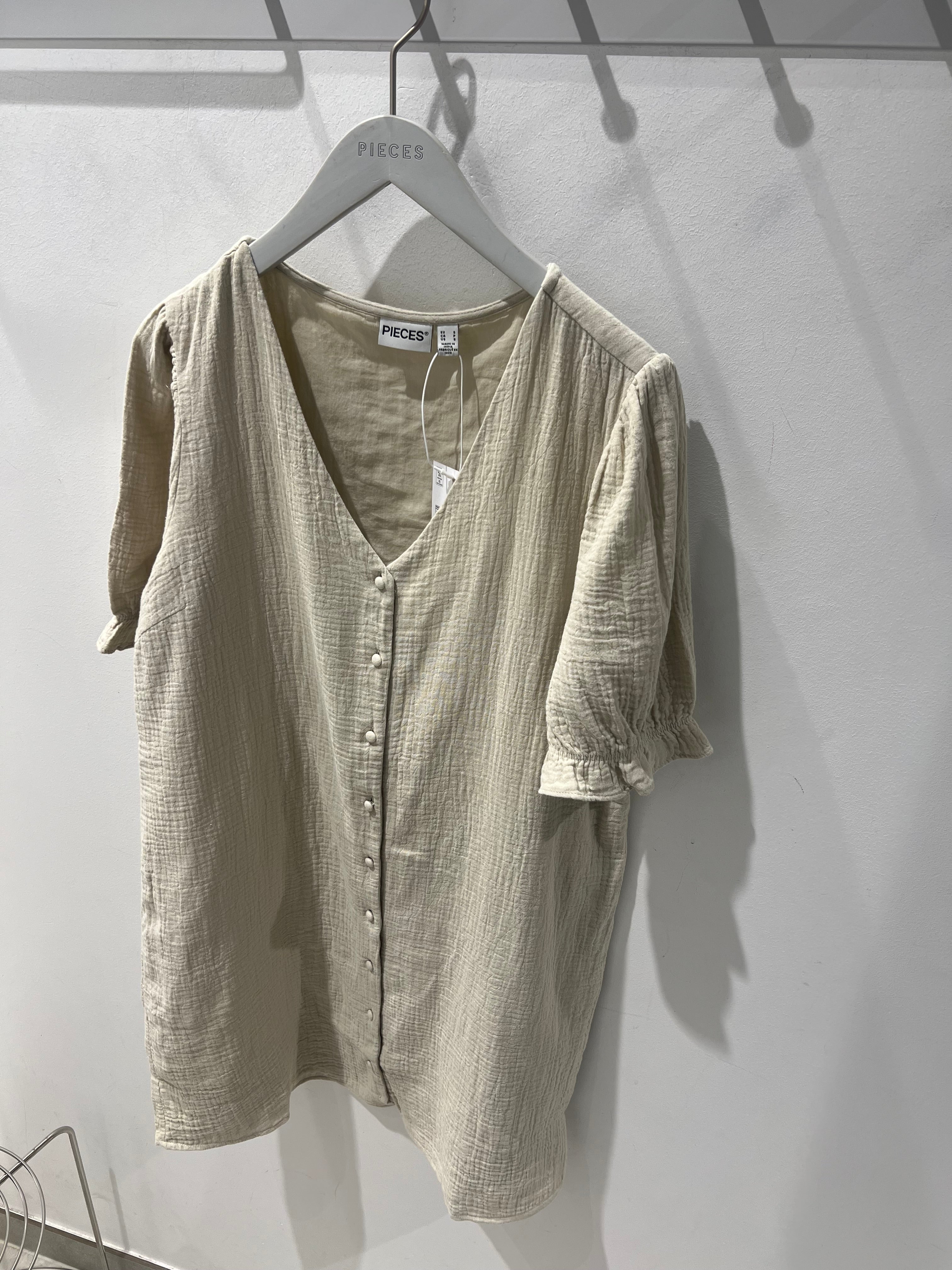 PCSASTINA Short Dress - Silver Lining