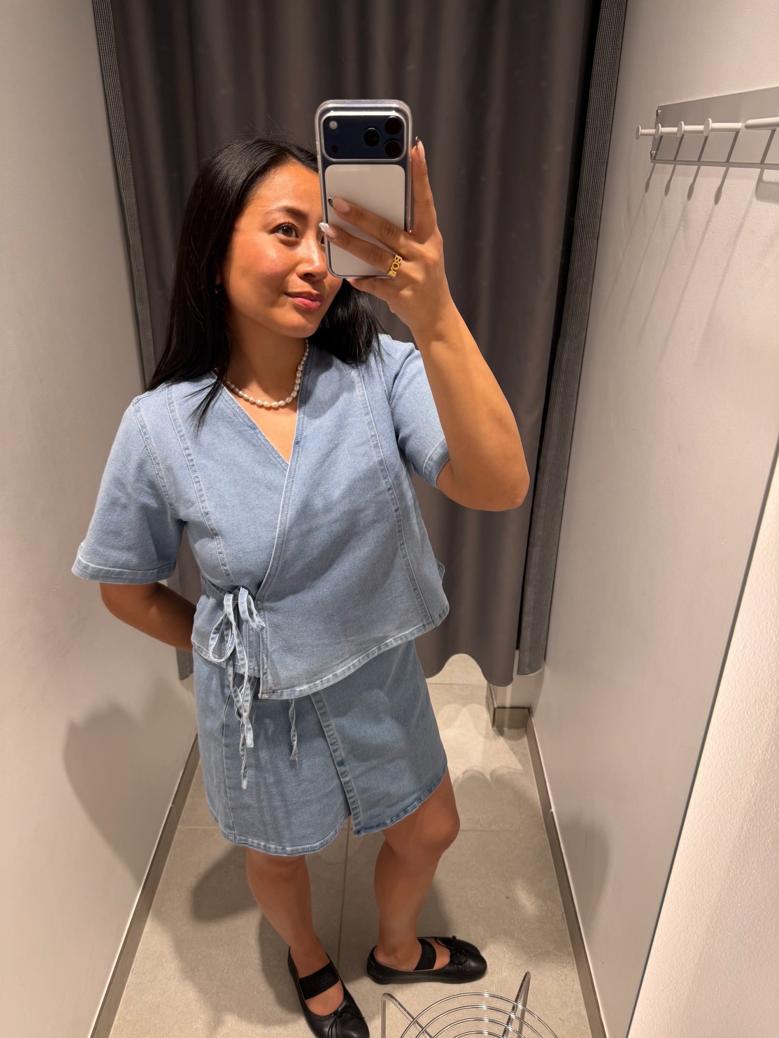PCFLORA Denim Shirt - Light Blue Denim