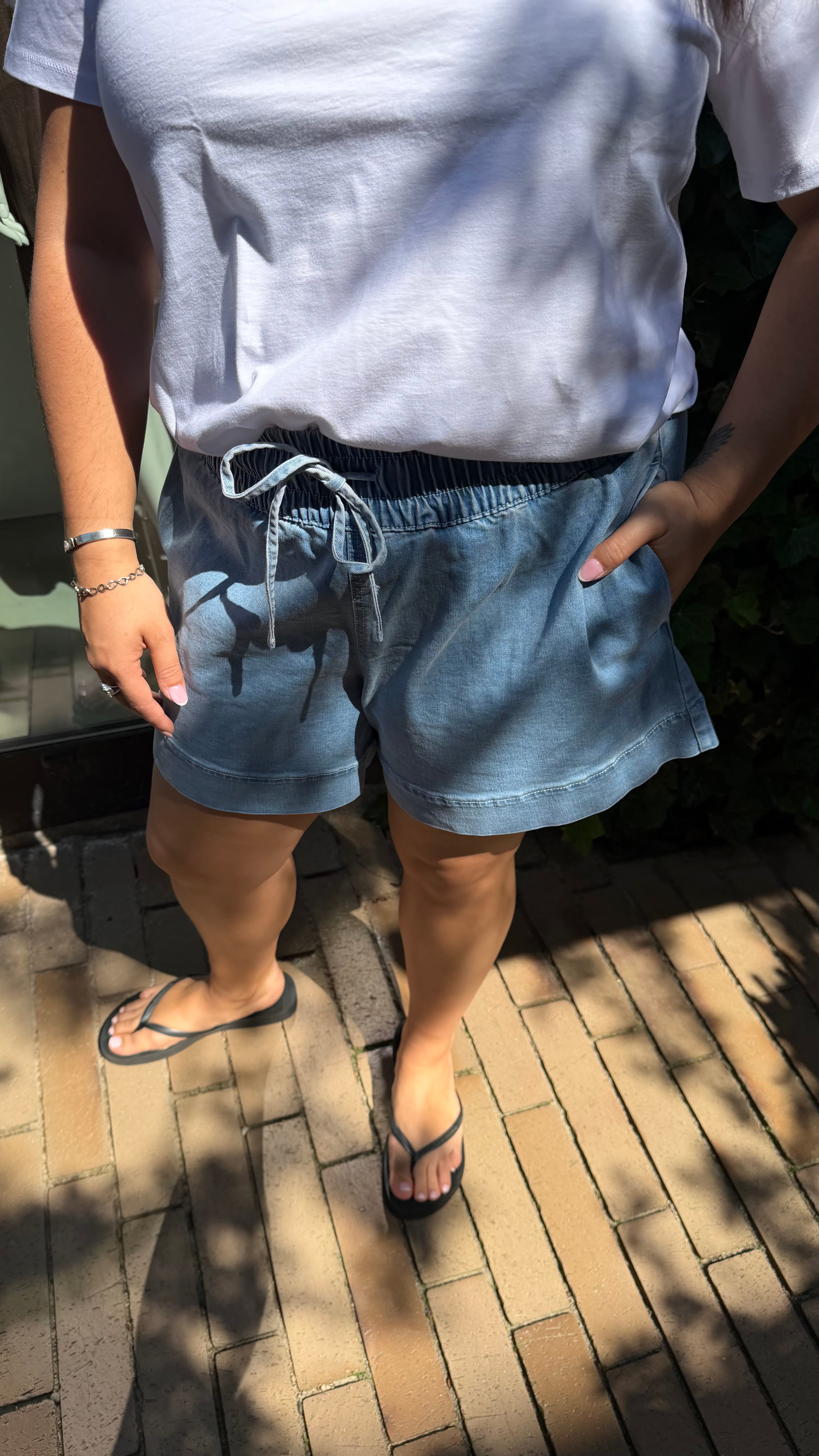 PCBILLO Shorts - Light Blue Denim