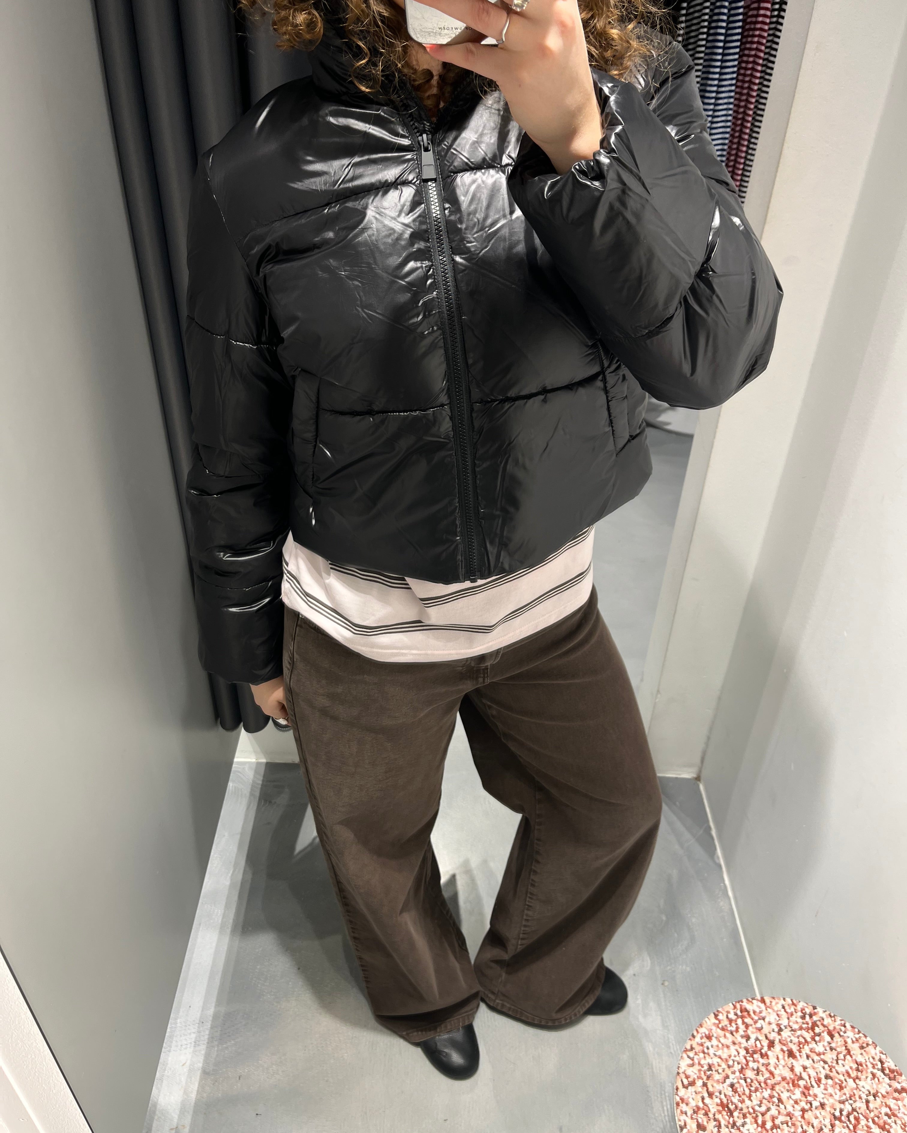 PCAMILIA Puffer Jacket - Black