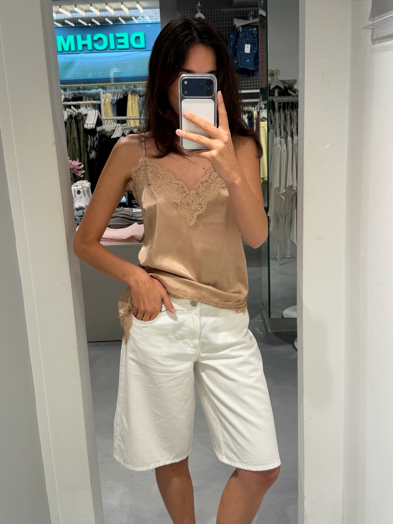PCNOMI Top - Light Taupe