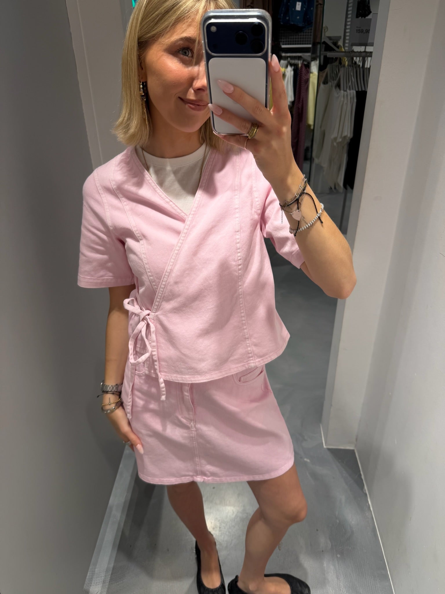 PCFLORA Denim Shirt - Pink-A-Boo