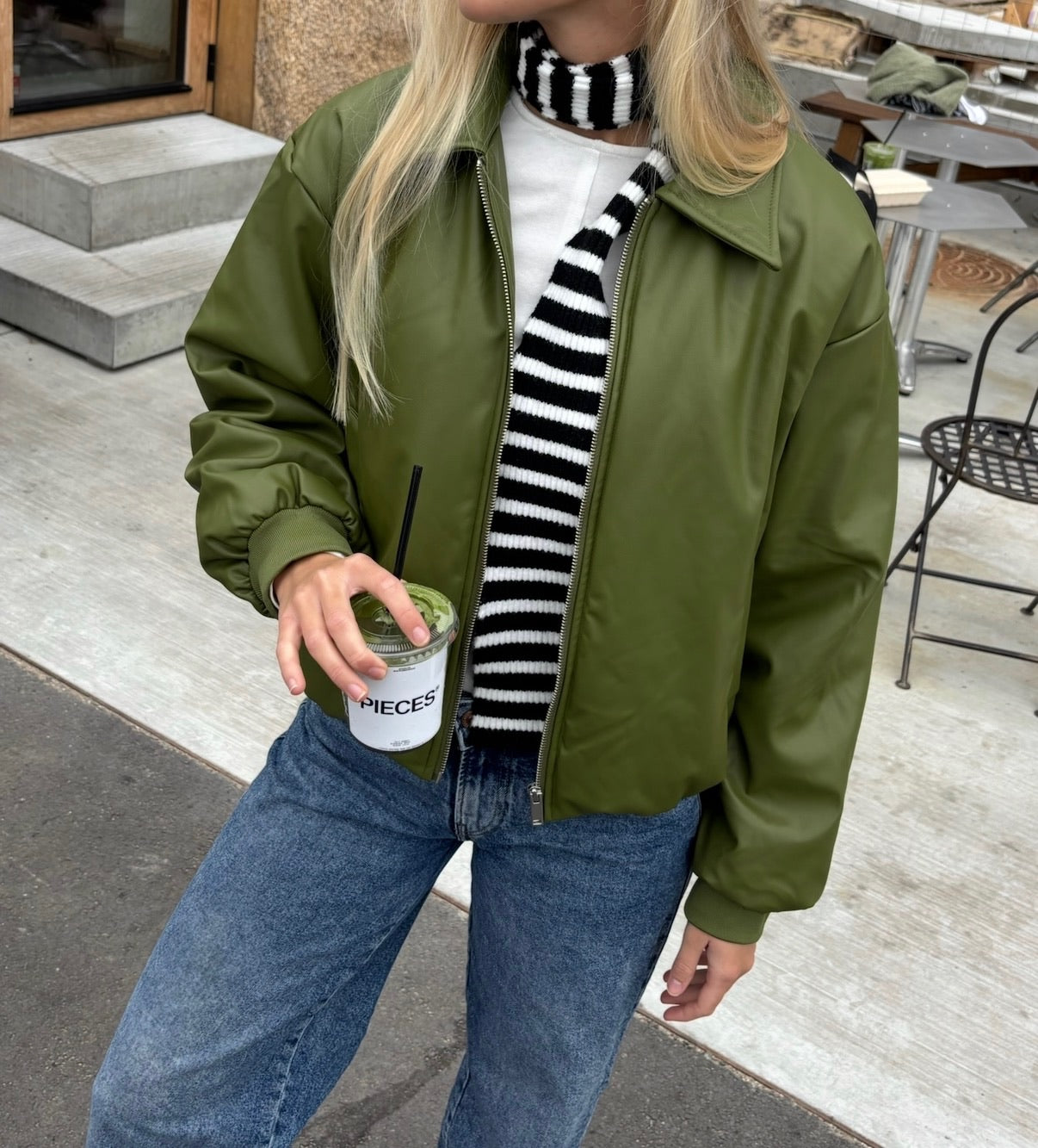 PCLARA Bomber Jacket - Sphagnum