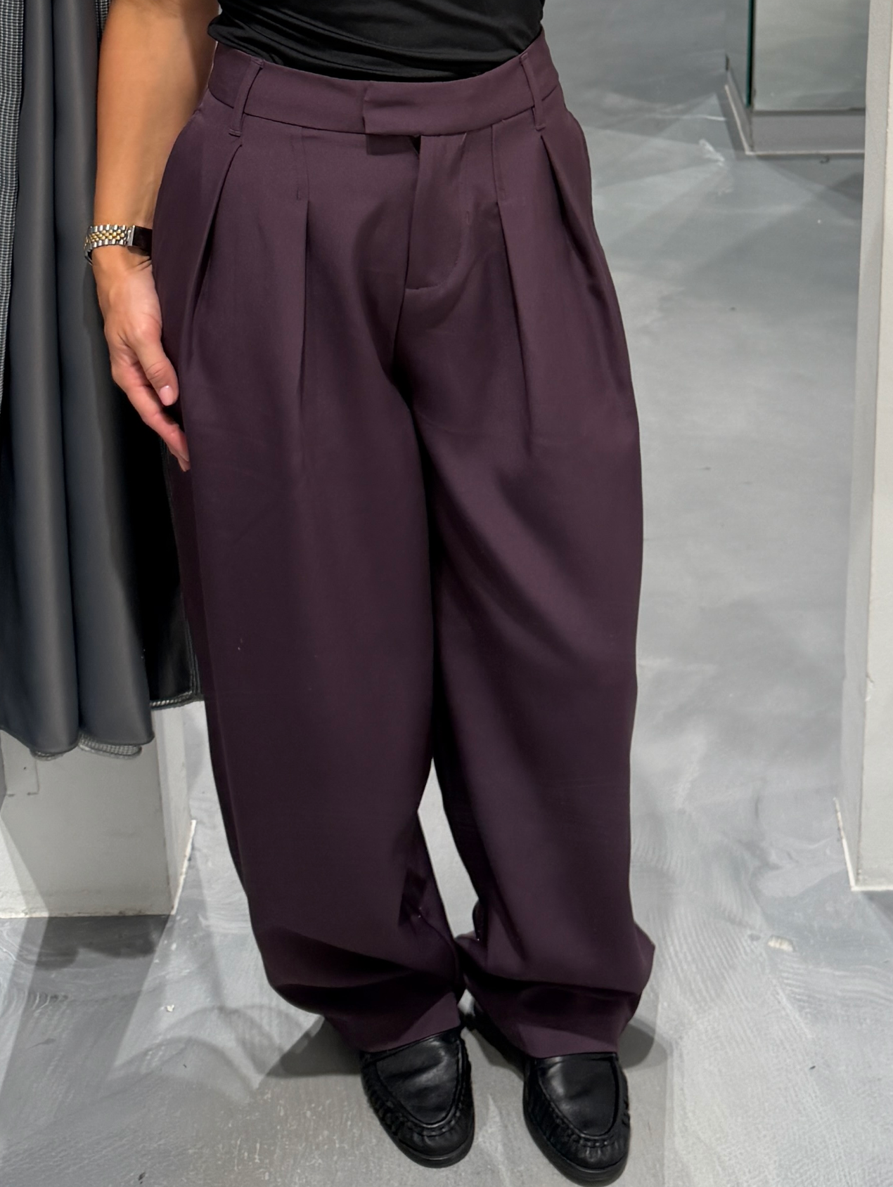 PCOLIVIA Tailored Trousers - Plum Perfect