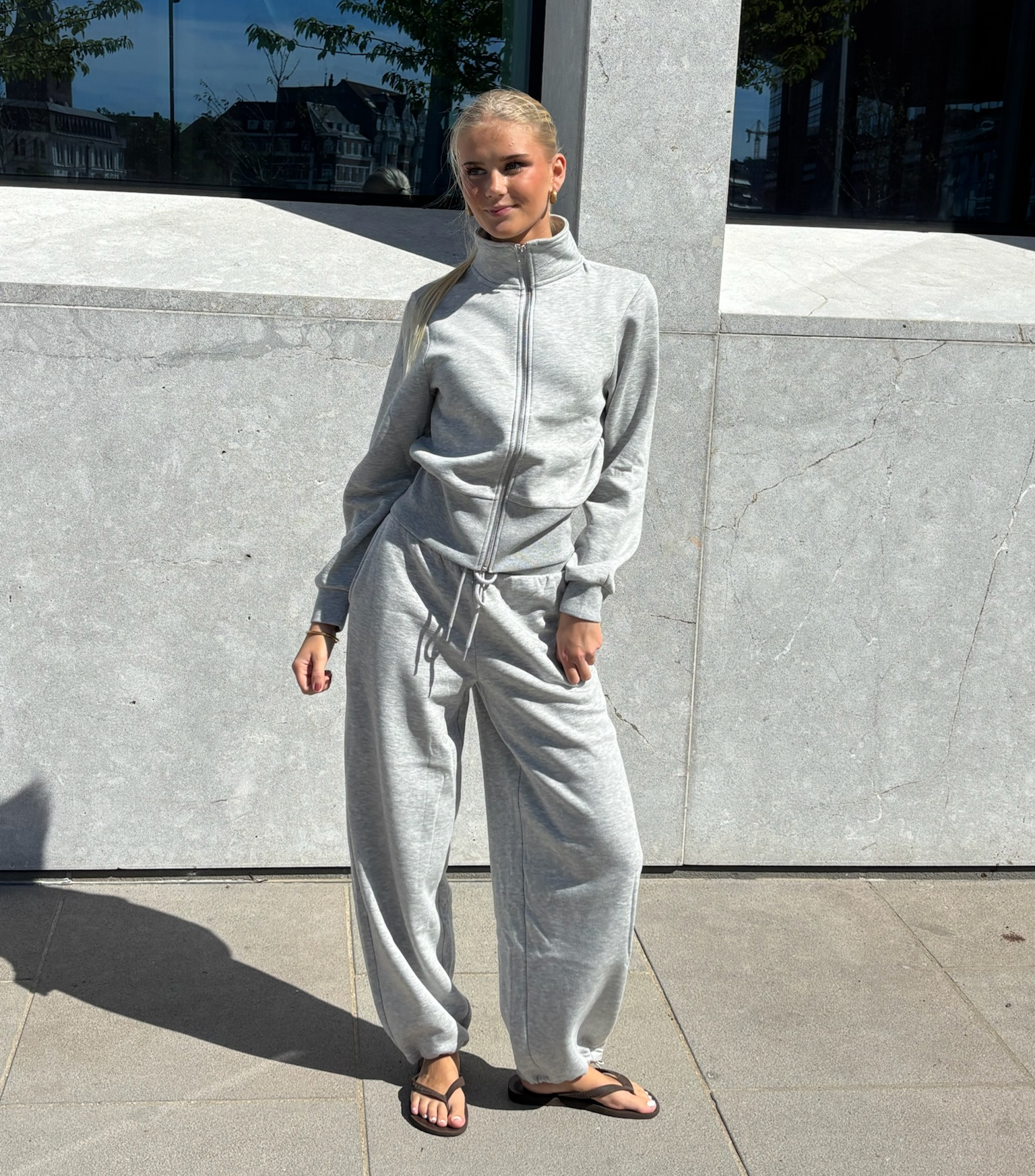 PCSALI Joggers - Light Grey Melange