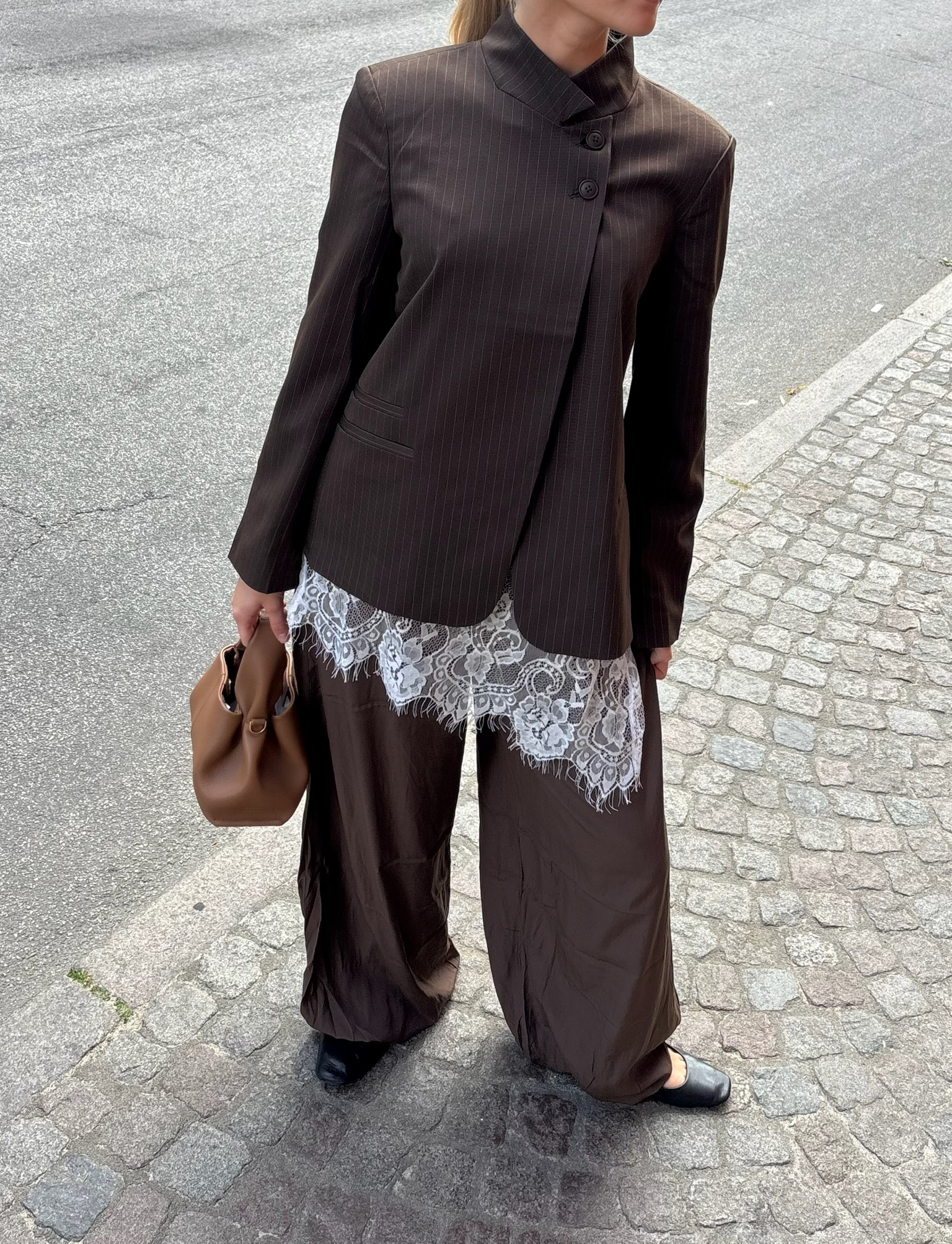 PCJILIA Trousers - Hot Fudge