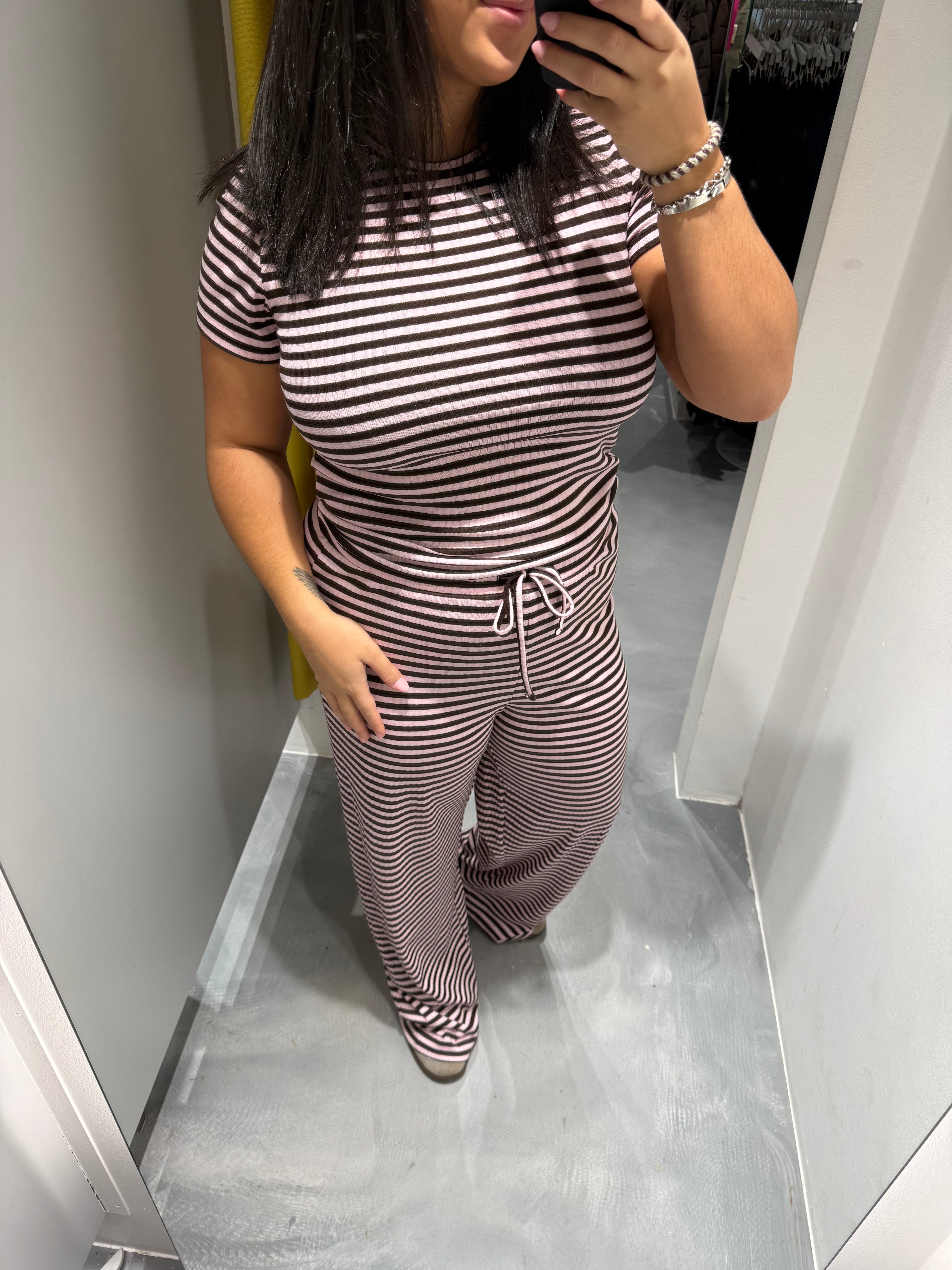 PCLAYA Trousers - Hot Fudge/Pink Tulle
