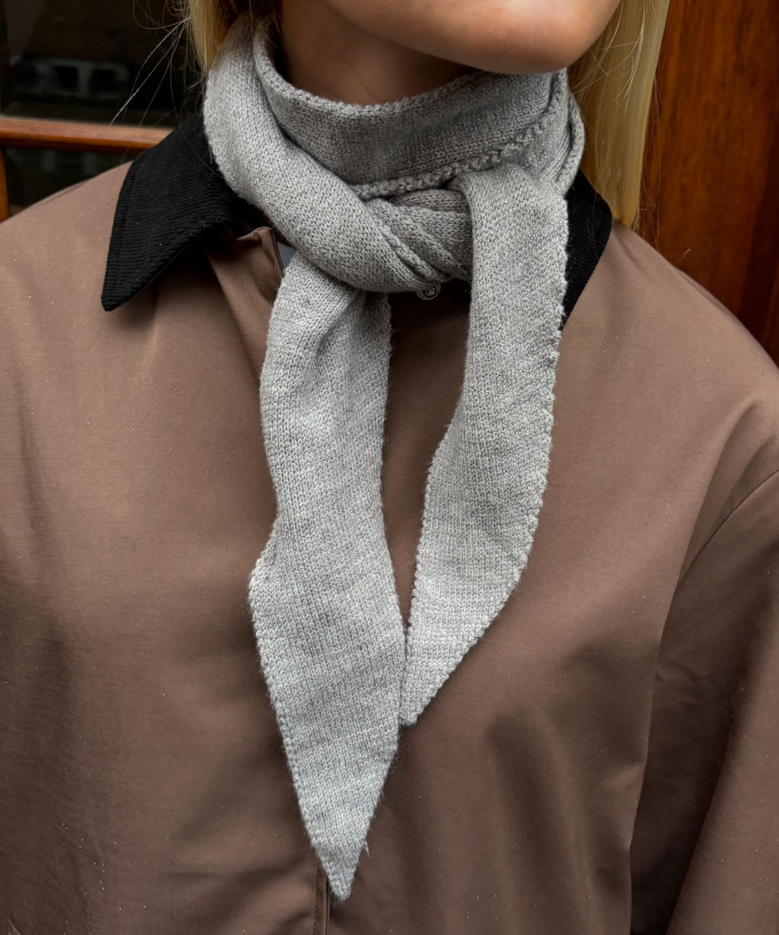 PCKOMMA Scarf - Medium Grey Melange