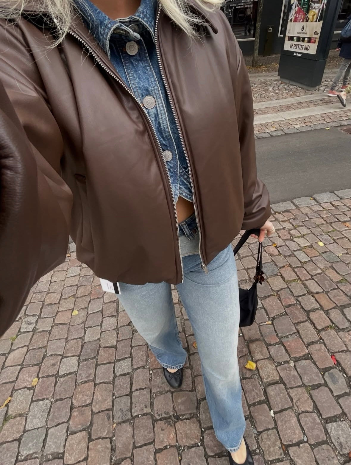 PCLARA Bomber Jacket - Hot Fudge