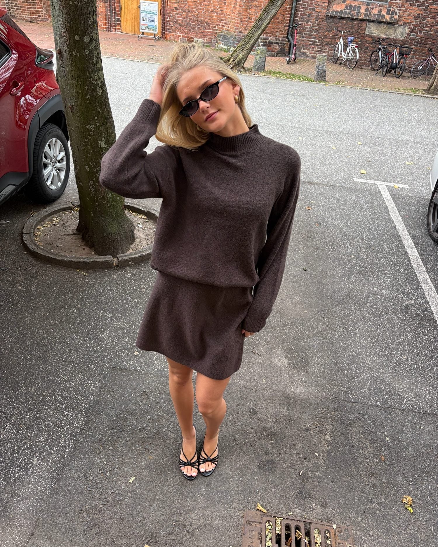 PCMALOU Short Skirt - Hot Fudge