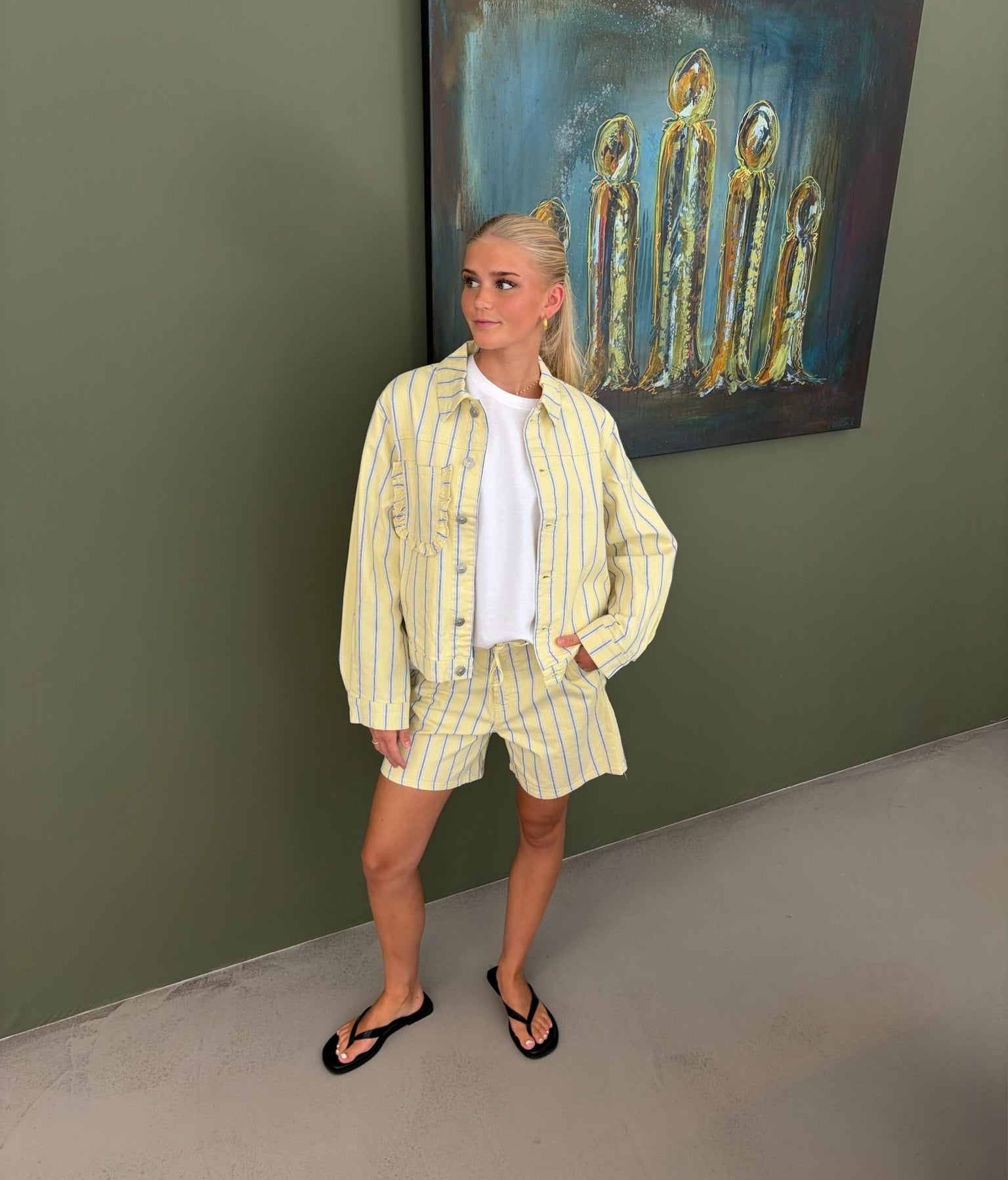 PCBILLO Denim Shirt - French Vanilla