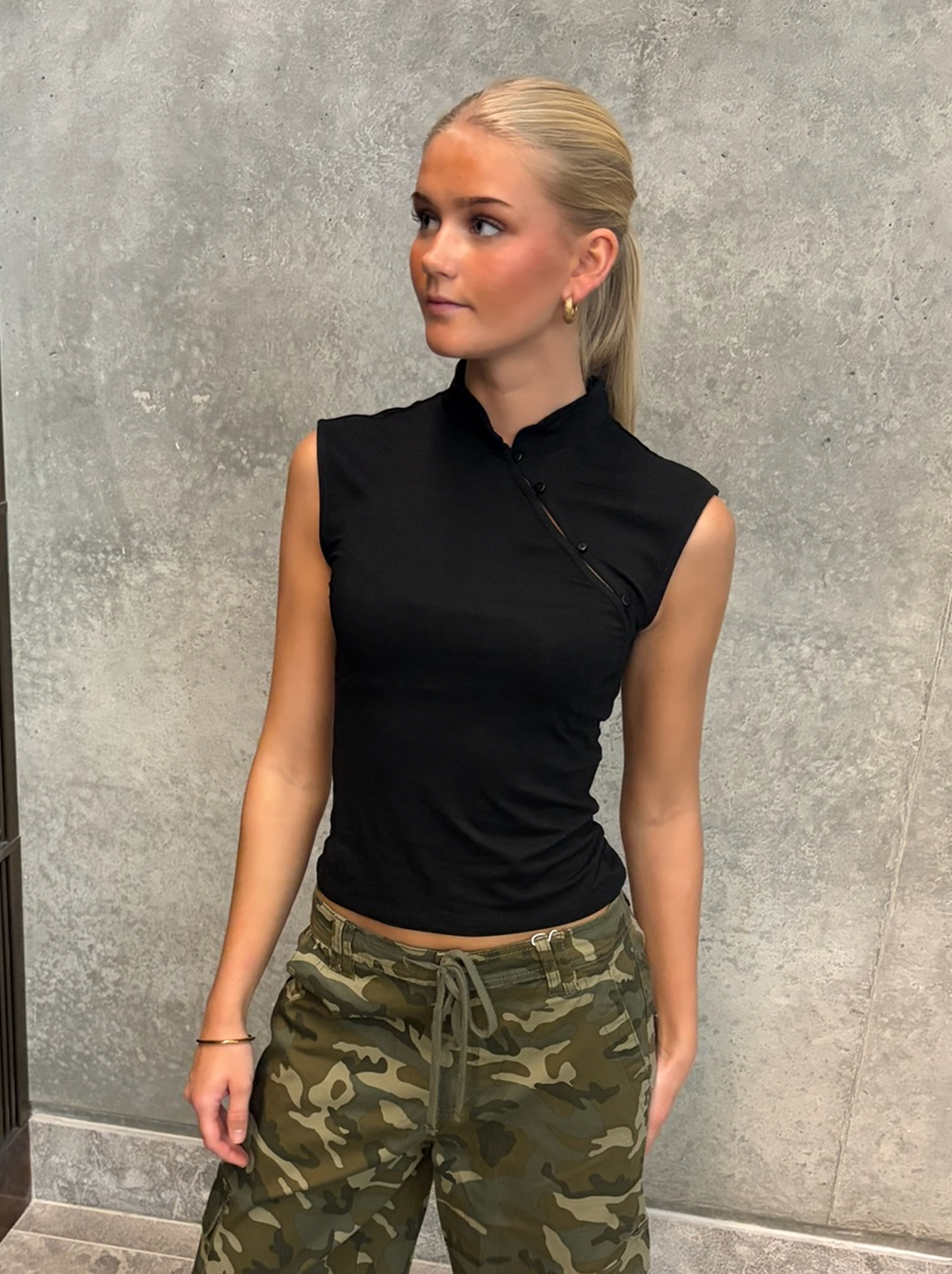 PCJASMIN Top - Black