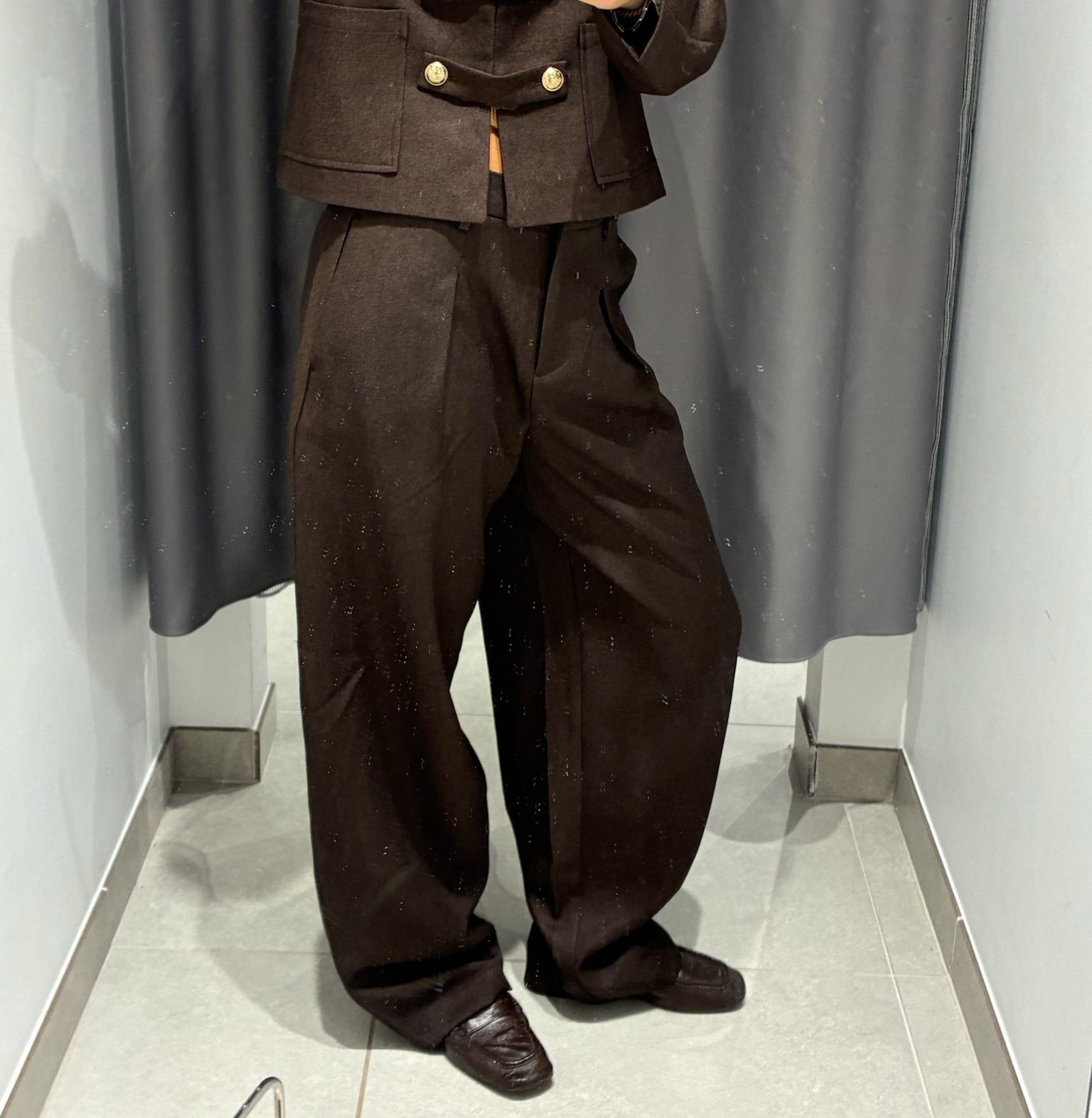 PCSANNE Tailored Trousers - Morel